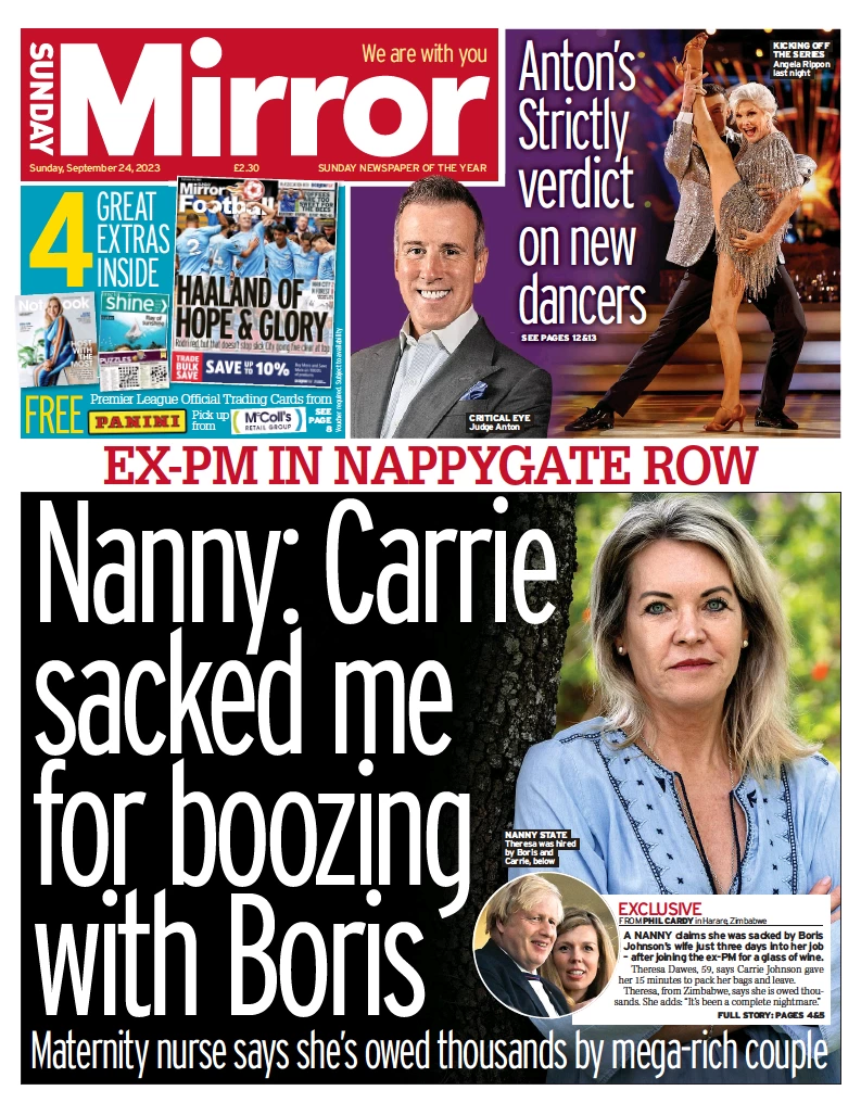 Carrie sacked me for boozing with Boris