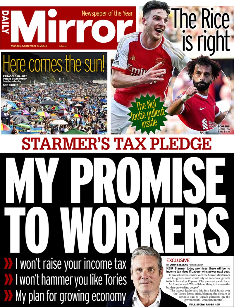 Daily Mirror - Labour’s Keir Starmer: My promise to workers