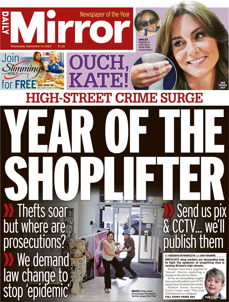 Daily Mirror - Year of the shoplifter 