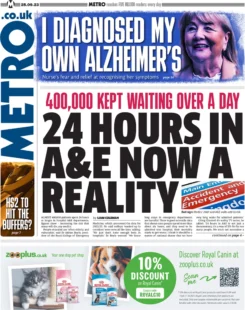 Metro – 24 Hours In A&E Now A Reality 