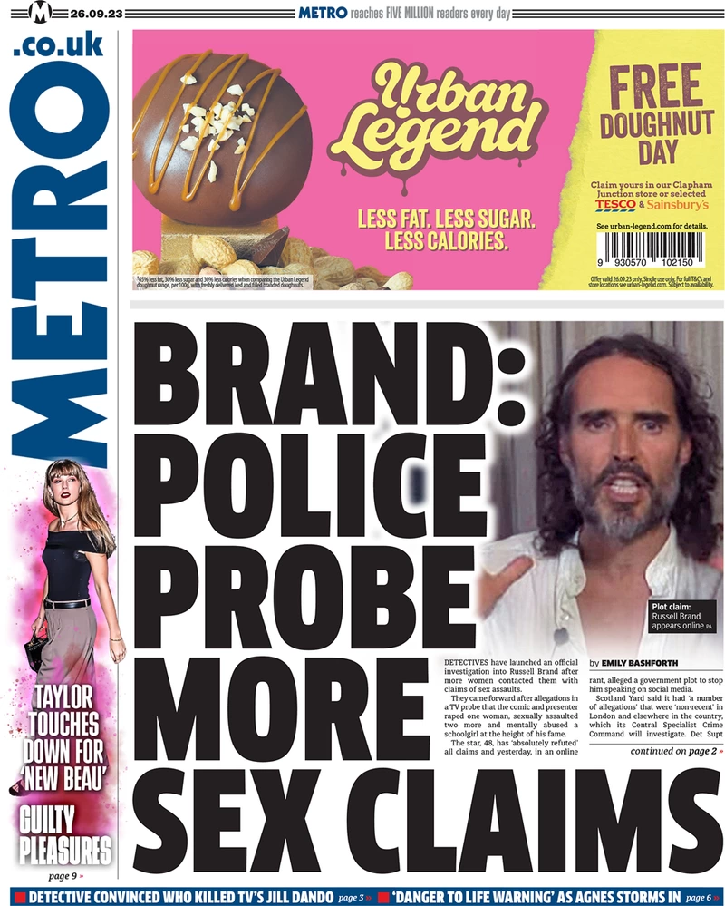Metro - Brand: Police probe more sex claims 