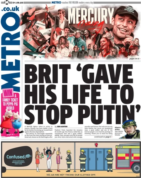 Metro - Brit ‘gave his life to stop Putin’ 