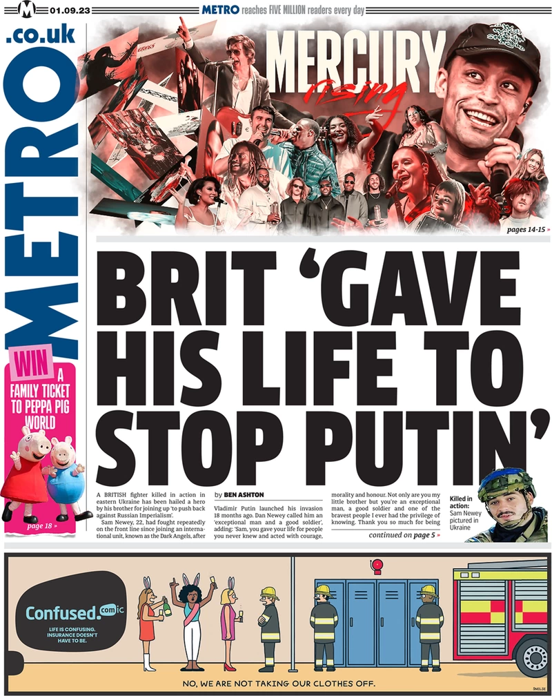 Metro - Brit ‘gave his life to stop Putin’ 