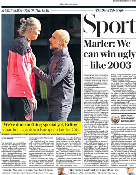 Telegraph Sport – Marler: We can win ugly like 2003 