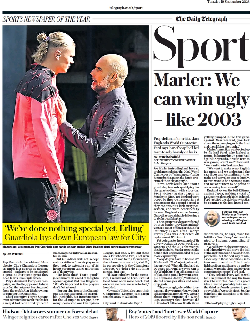 Telegraph Sport - Marler: We can win ugly like 2003 