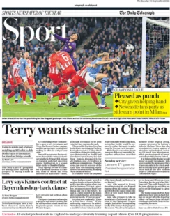 Telegraph Sport – Terry wants stake in Chelsea