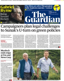The Guardian - Campaigners plan legal challenges to Sunak’s U-turn on green policies 