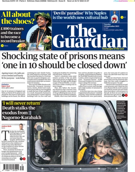 The Guardian – Shocking state of prisons means ‘one in 10 should be closed’ 