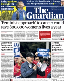 The Guardian – ‘Feminist approach’ to cancer could save 800,000 women’s lives a year