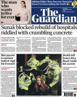 The Guardian – Sunak blocked rebuild of hospitals riddled with crumbling concrete 