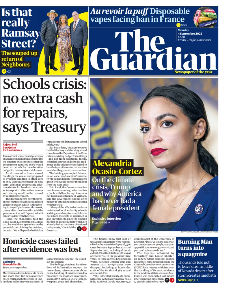 The Guardian - Schools crisis: no extra cash for repairs, says Treasury 