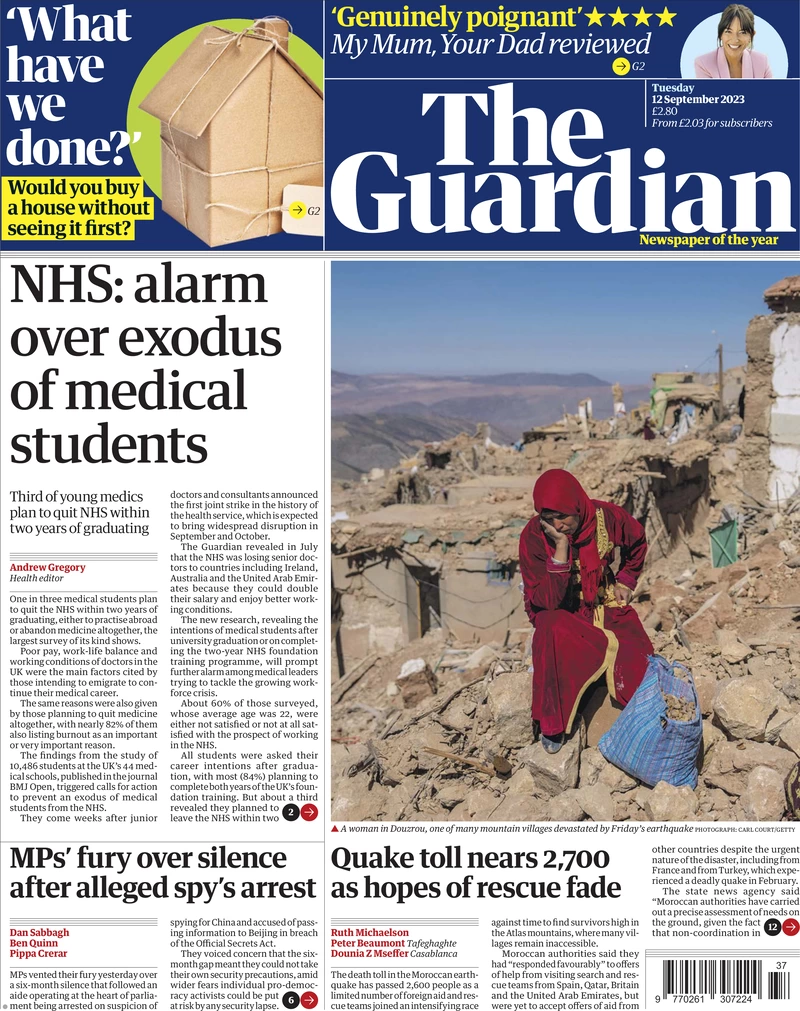 The Guardian - NHS: alarm over exodus of medical students