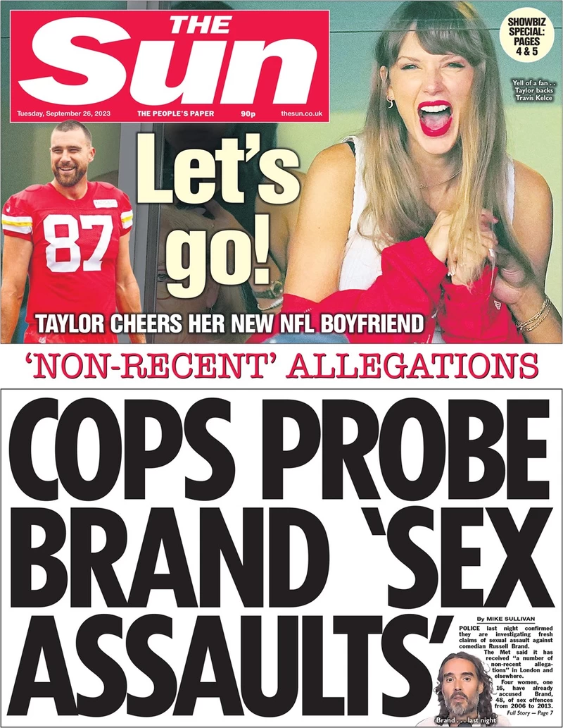 The Sun - Cops probe Brand ‘sex assaults’ 