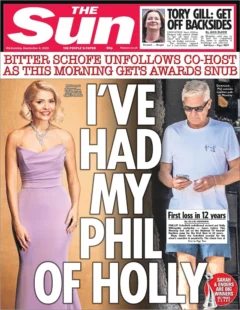 The Sun – ‘I’ve had my Phil of Holly’ 