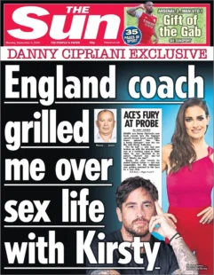 The Sun – England coach grilled me over sex life with Kristy 