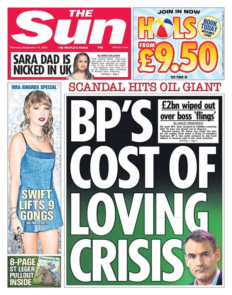 The Sun - BP’s cost of loving crisis