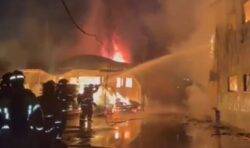 Saboteurs set fire to military warehouse, causing inferno in major Russian city