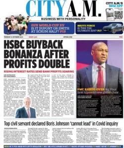 City AM – HSBC buyback bonanza after profits double