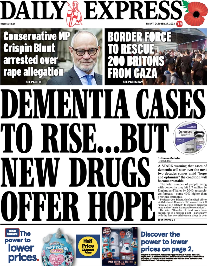 Daily Express - Dementia cases to rise but new drugs offer hope 
