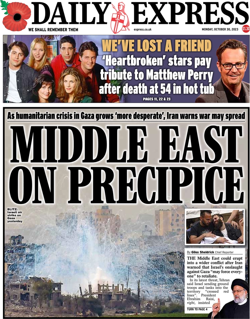 Daily Express - Middle East on precipice