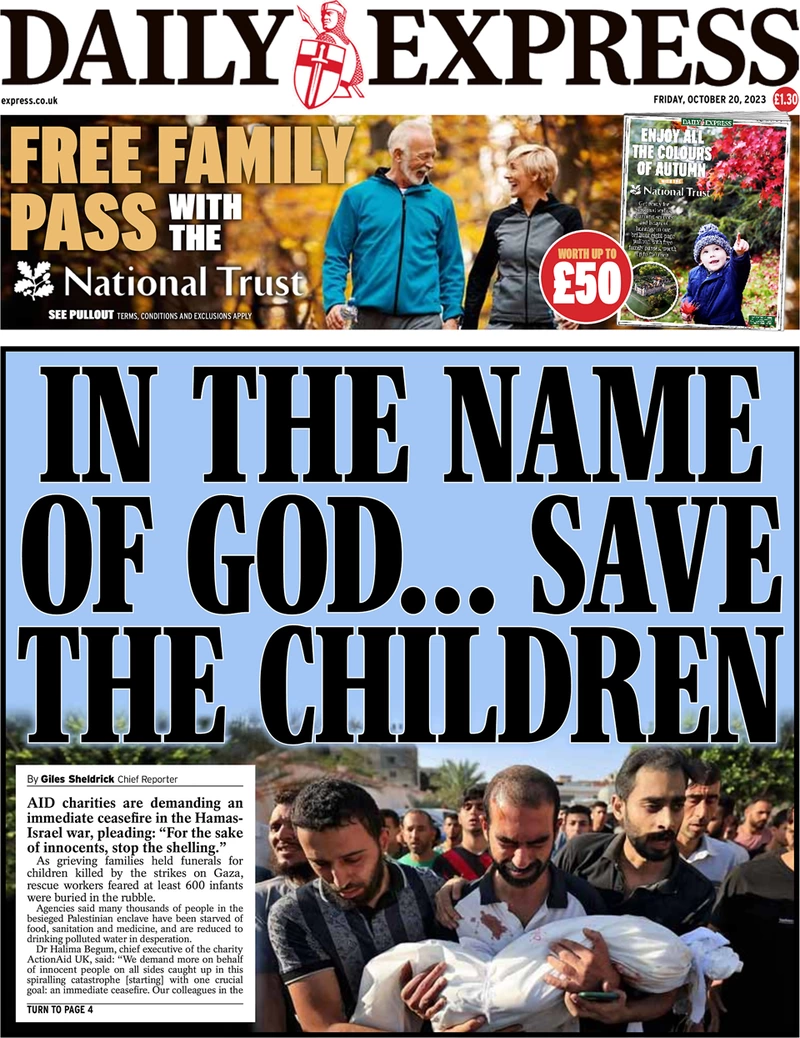 Daily Express - In The Name of God … Save The Children 