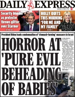 Daily Express – Horror At ‘Pure Evil’ Beheading Of Babies