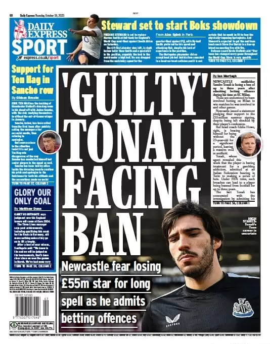 Express Sport -  Guilty Tonali Facing Ban 