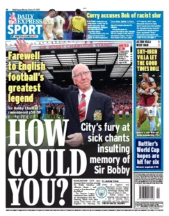 Express Sport – City’s fury at sick chants insulting memory of Sir Bobby 