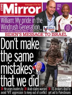 Daily Mirror – Biden: Don’t make the same mistakes we did 