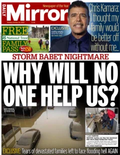 Daily Mirror – Storm Babet: Why will no one help us?