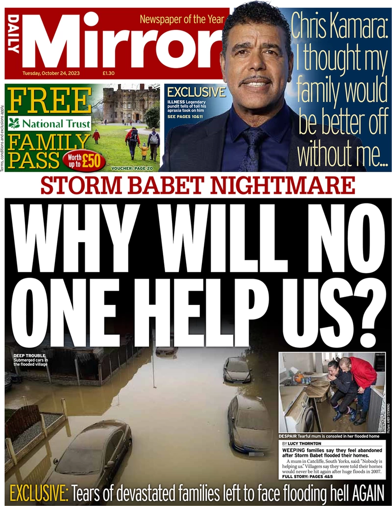 Daily Mirror - Storm Babet: Why will no one help us?