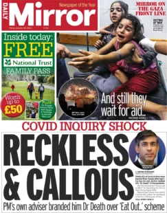 Daily Mirror – Reckless & Callous 