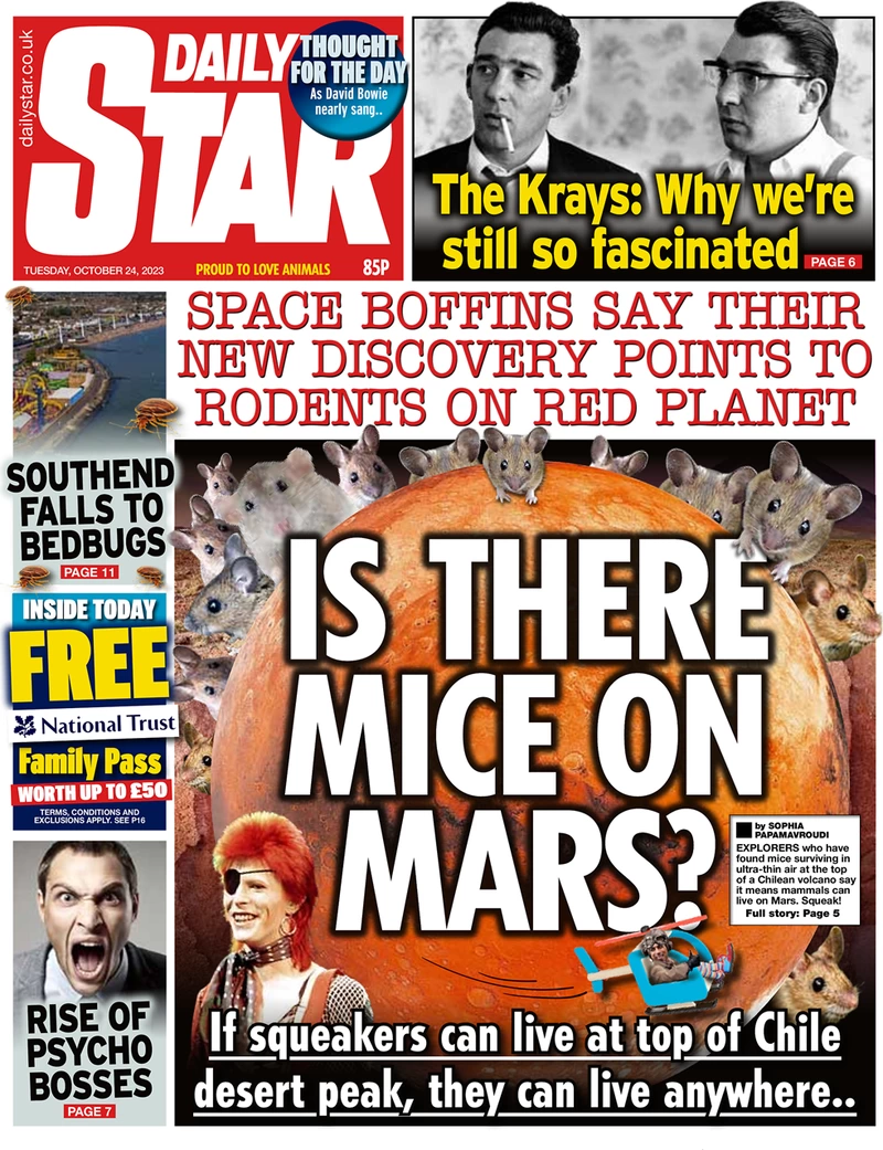 Daily Star - Is there mice on Mars? 