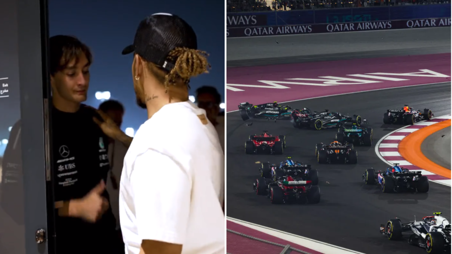George Russell responds to Lewis Hamilton’s apology after Qatar Grand Prix crash