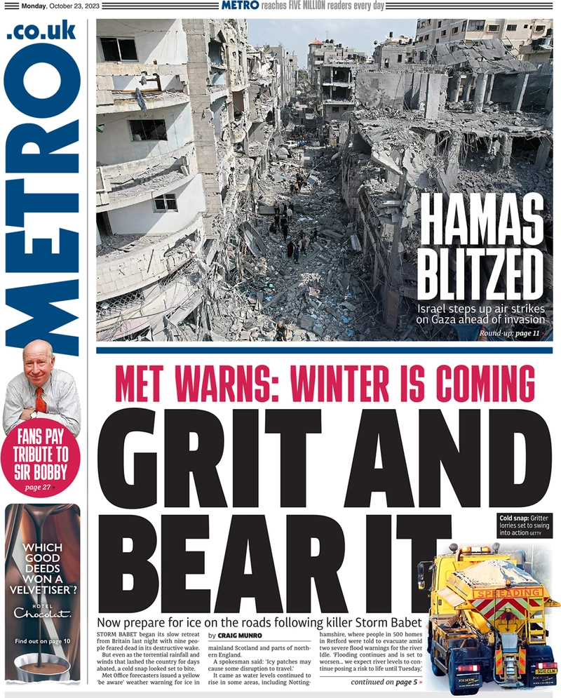 Metro-Met warns winter is coming: Grit and bear it 