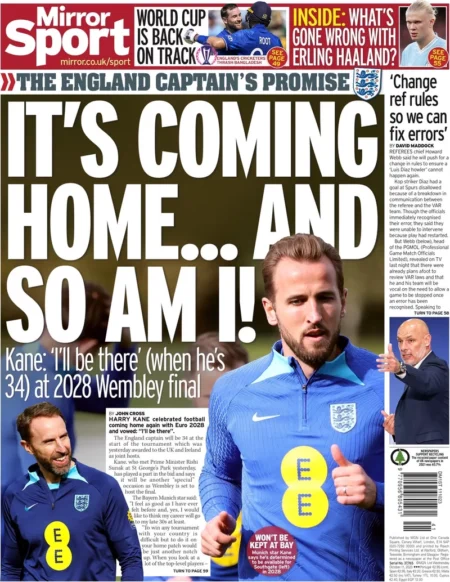 Mirror Sport – ‘It’s coming home … and so am I’ 