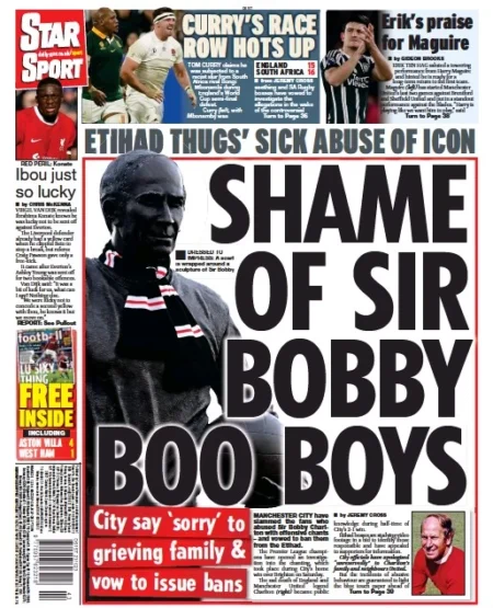 Star Sport – Shame of Sir Bobby boo boys 