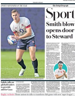 Telegraph Sport – Smith blows door open to Steward 