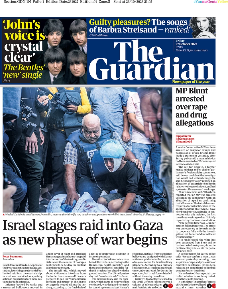 The Guardian - Israel stages raid into Gaza as new phase of war begins 