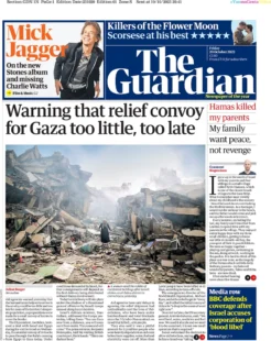 The Guardian – Warning that relief convoy for Gaza too little, too late