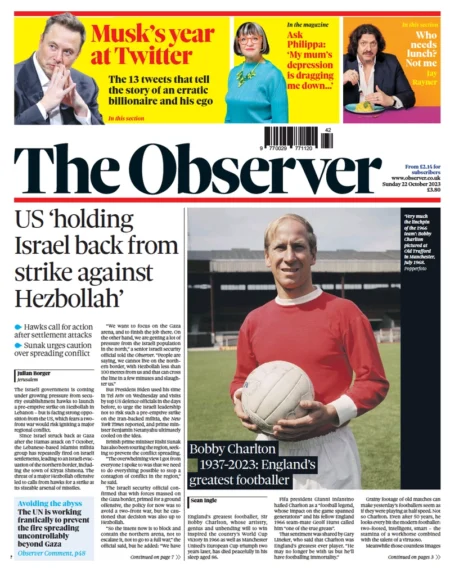 The Observer – US holding Israel back from strike against Hezbollah 