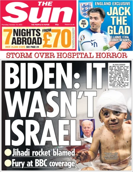 The Sun - Biden: It wasn’t Israel 