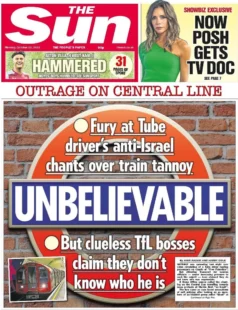 The Sun – Outrage on the central line: Unbelievable 
