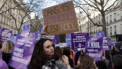 Thousands march in France to condemn violence against women