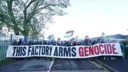 Israel-Gaza: Union members block arms factory in protest over conflict