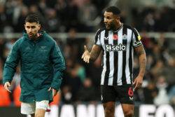 Newcastle’s Jamaal Lascelles ‘fuming’ with Arsenal midfielder Jorginho for refusing to shake hands