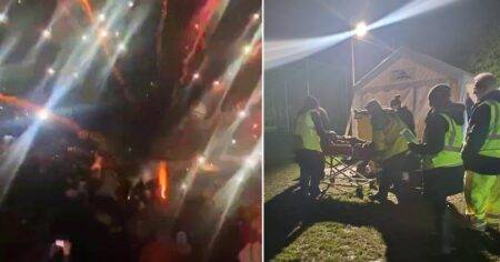 Children injured after fireworks ‘explode in crowd’ at cricket club display