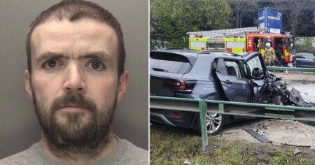 Career criminal jailed for horror car crash that left boy, 5, with brain injury