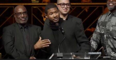 Usher breaks down in tears speaking at drummer Aaron Spears’ funeral