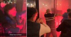 Newcastle fans attacked by PSG Ultras with chairs and flares thrown through windows